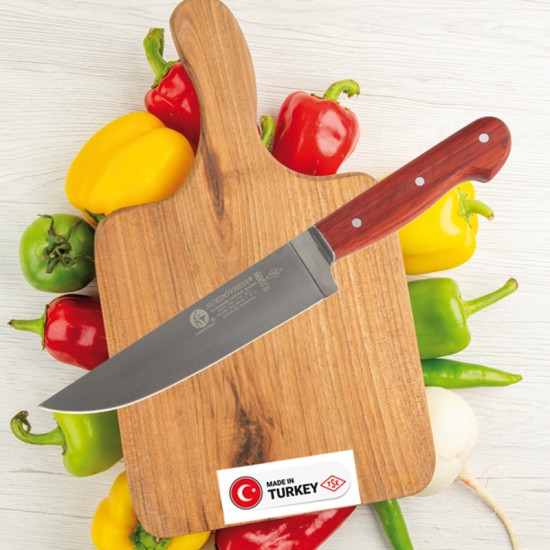 SÜRDÖVBİSA Ahşap Sap El Yapımı Sap Kasap Bıçağı (Sıyırma Bıçağı) – E61006