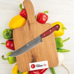 SÜRDÖVBİSA Ahşap Sap El Yapımı Kasap Bıçağı (Sıyırma Bıçağı) – E61007