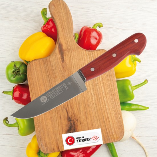SÜRDÖVBİSA Ahşap Sap El Yapımı Kasap Bıçağı (Deri Yüzme) – E61035