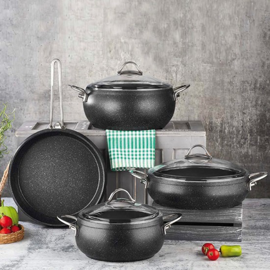Gülsan Çise Granit 7 Parça Granit Tencere Seti Gülsan Çise Granit 7 Parça Granit Tencere Seti