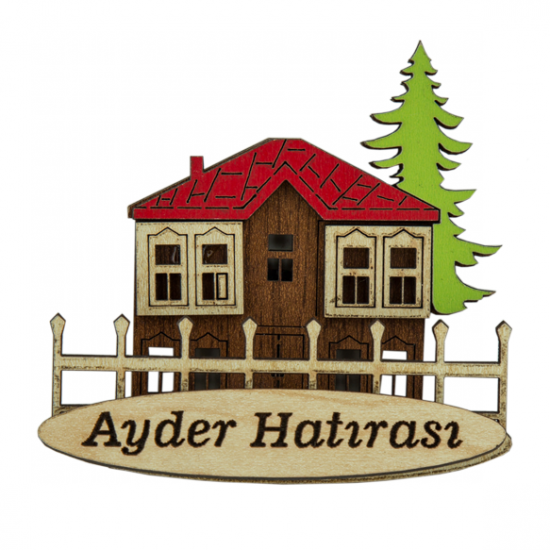 Ahşap Çam Ağacı Magnet