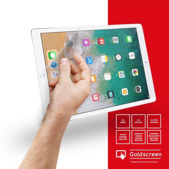 Goldscreen Apple İpad Pro 12,9'' 1 Nesil 9-H NANO Tablet Ekran Koruyucu