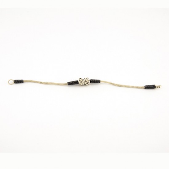 Gümüş Kazaziye Bileklik - Çift Top