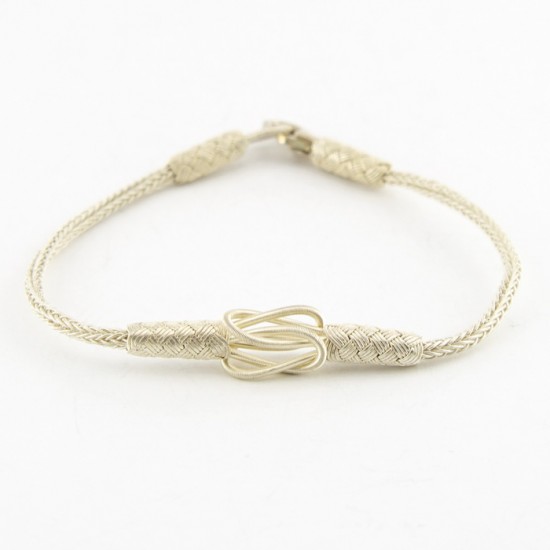 Gümüş Kazaziye Bileklik - Gemici Düğümü