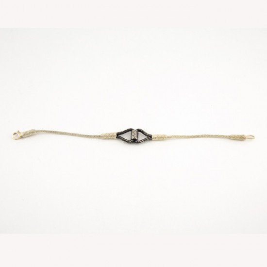 Gümüş Kazaziye Bileklik - Gemici Düğümü