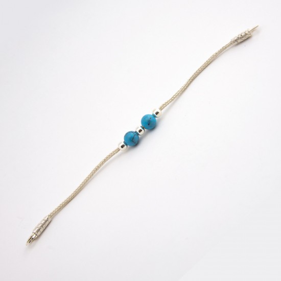 Gümüş Kazaziye Bileklik – Turkuaz Toplu