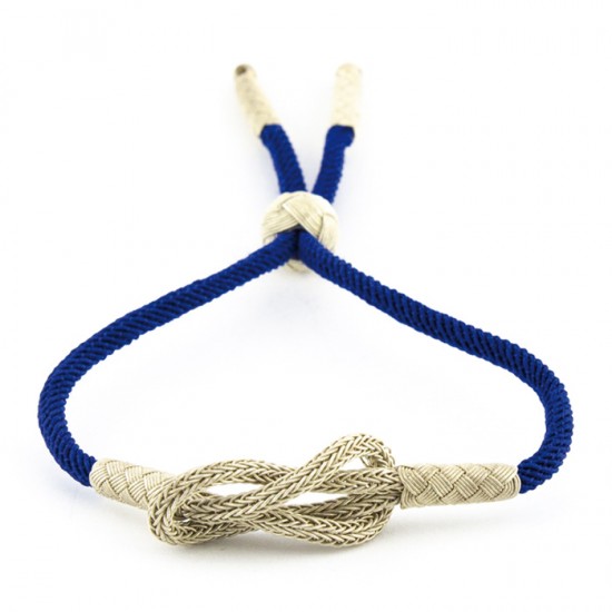 Gümüş Kazaziye Bileklik - Gemici Düğümü