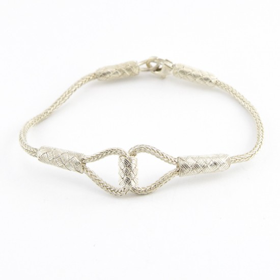 Gümüş Kazaziye Bileklik – Gemici Düğümü